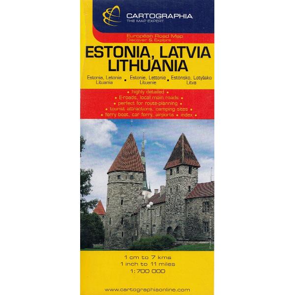Harta: Estonia, Latvia, Lithuania