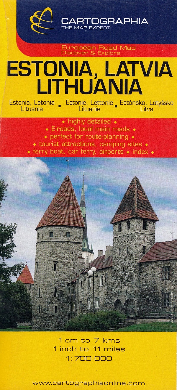 Harta Estonia, Latvia, Lithuania