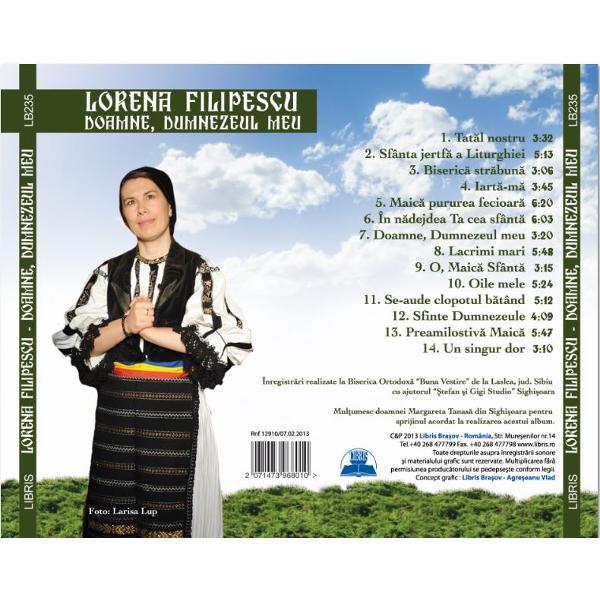 CD Lorena Filipescu - Doamne, Dumnezeul Meu