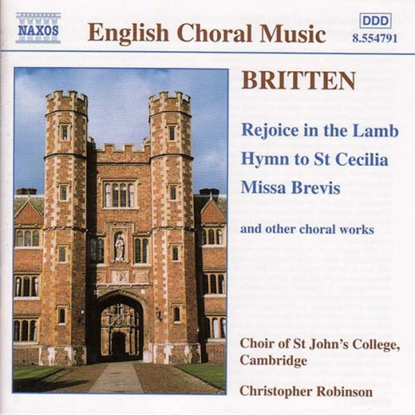 CD Britten - Rejoice in the Lamb, Christopher Robinson