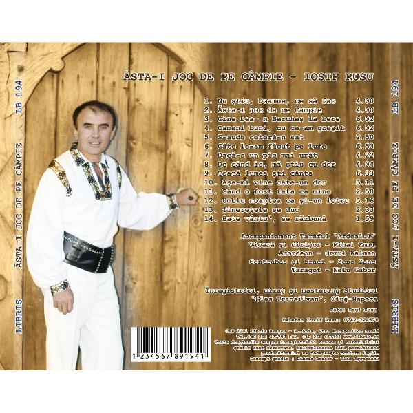CD Iosif Rusu -  Asta-i joc de pe campie