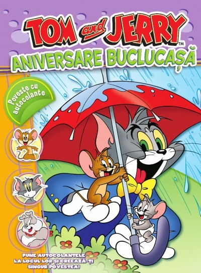Tom si Jerry - Aniversare buclucasa - Poveste cu autocolante