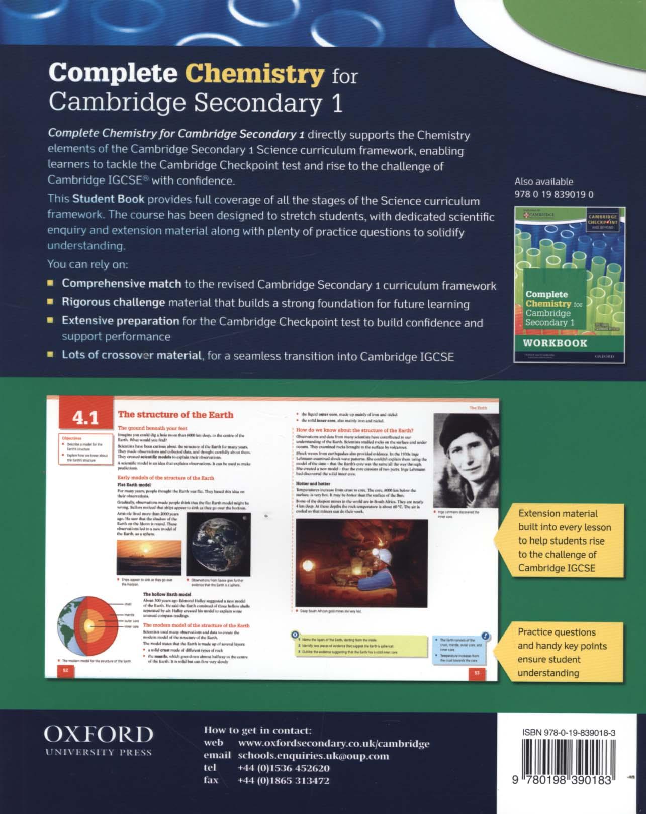 Complete Chemistry for Cambridge Secondary 1 Student Book