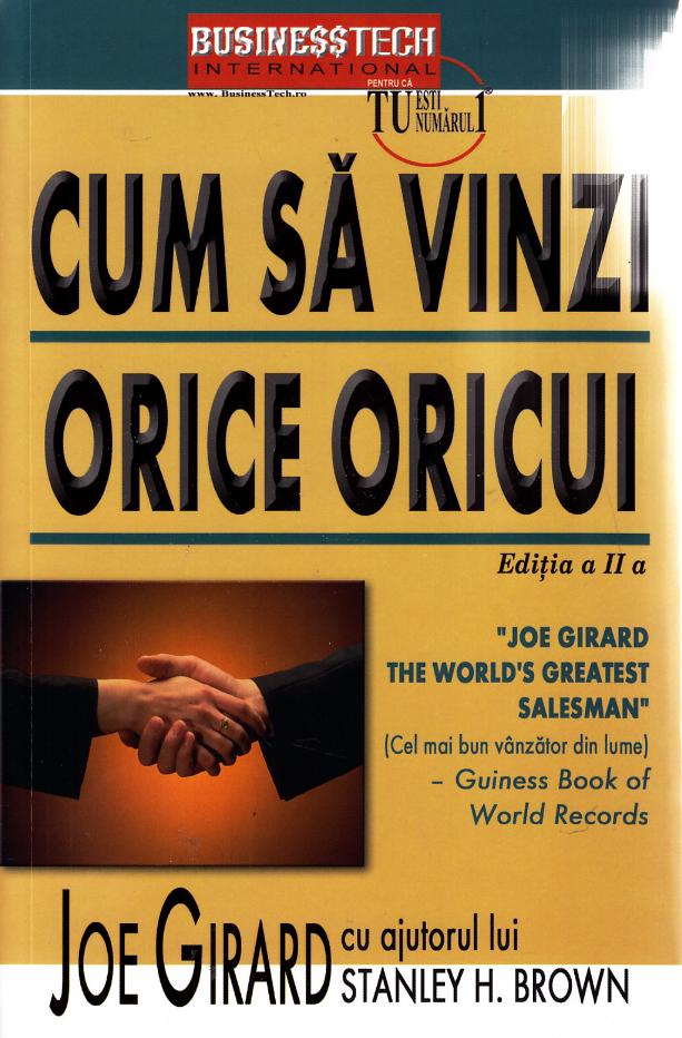 Coperta cărții 'Cum sa vinzi orice oricui - Joe Girard'