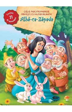 Coperta cărții 'Albă-ca-Zăpada - Cele mai frumoase povești cu autocolante'