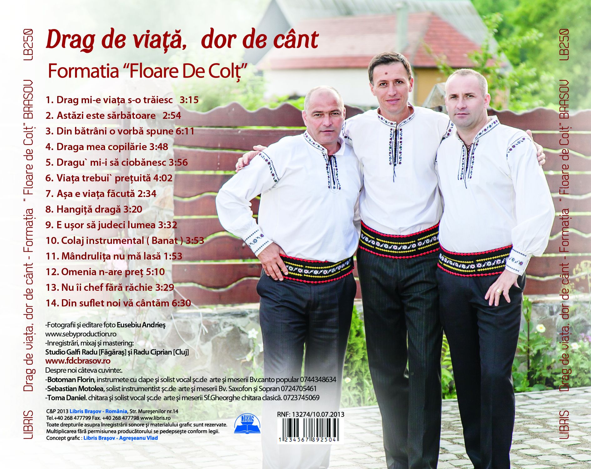 CD Formatia Floare de Colt - Drag de viata, dor de cant