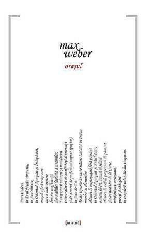 Orasul - Max Weber