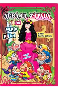 Poza produsului Alba ca Zapada si cei sapte pitici dupa Fratii Grimm - Carte de colorat 4.5