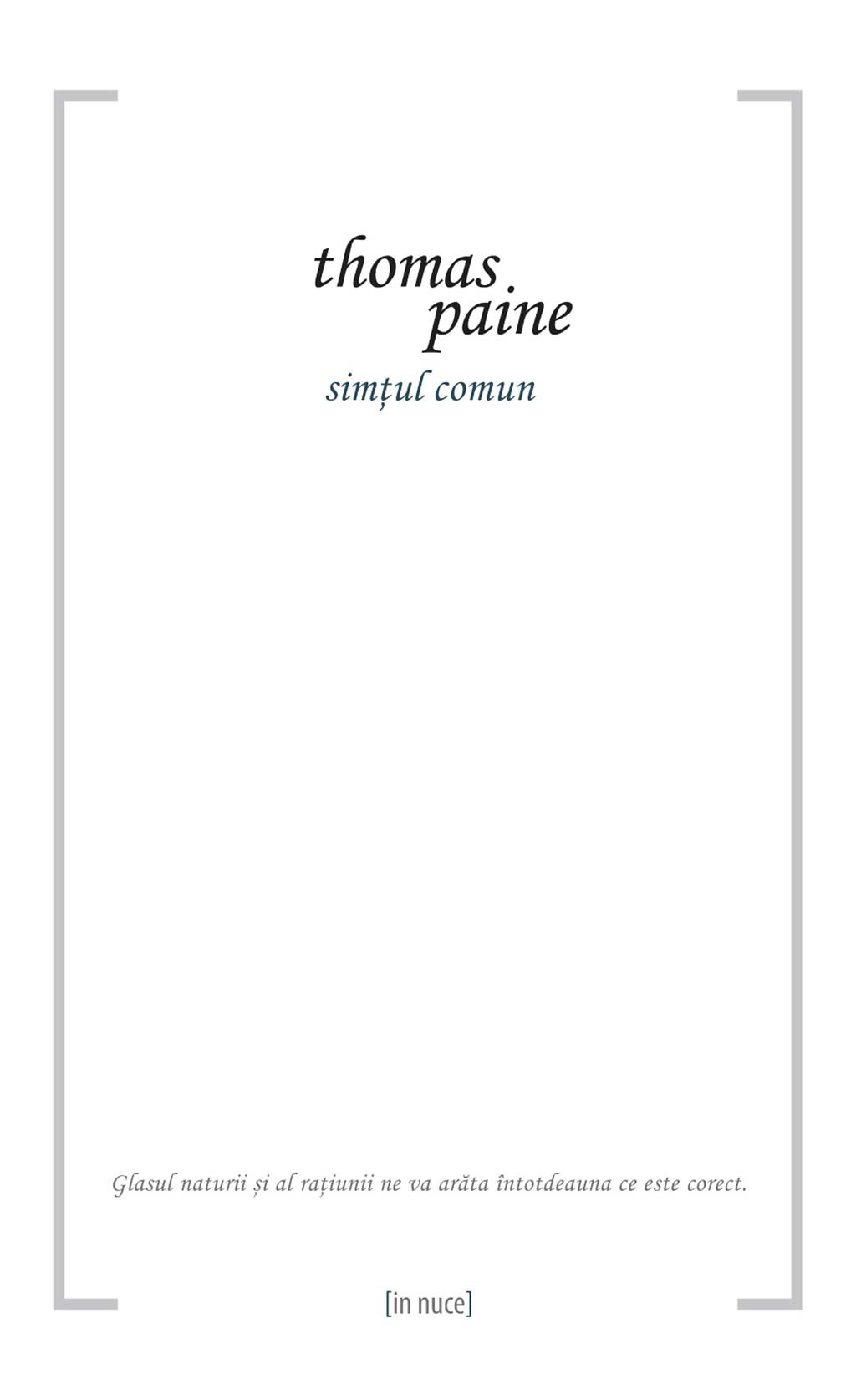Simtul comun - Thomas Paine