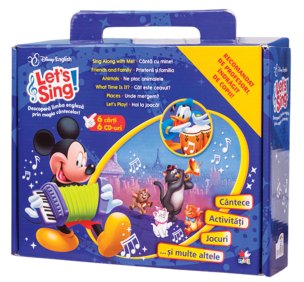 Let's Sing! 6 Carti + 6 CD-uri. Descopera limba engleza prin magia cantecelor!