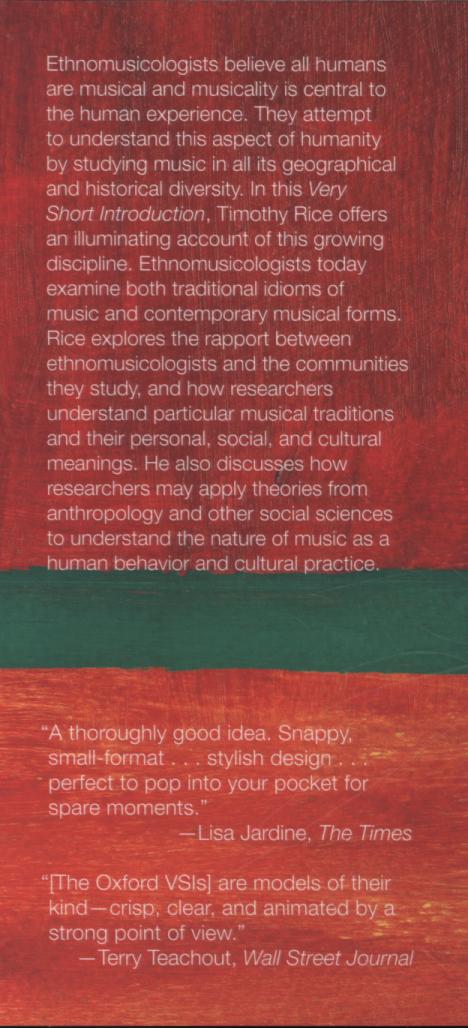 Ethnomusicology: A Very Short Introduction