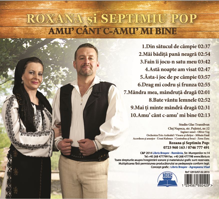 CD Roxana si Septimiu Pop - Amu cant c-amu mi bine