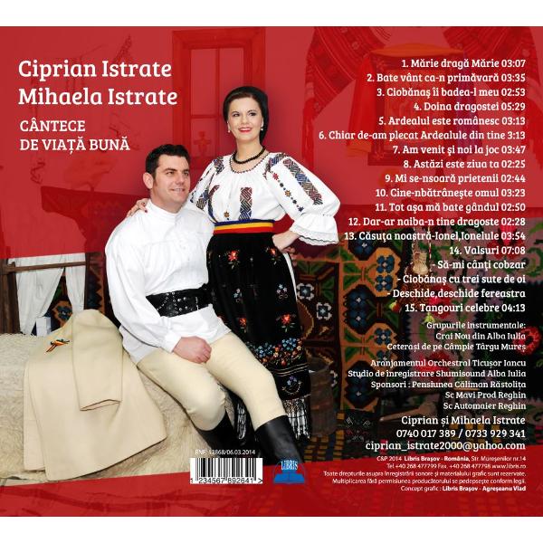 CD Ciprian Istrate, Mihaela Istrate - Cantece de viata buna