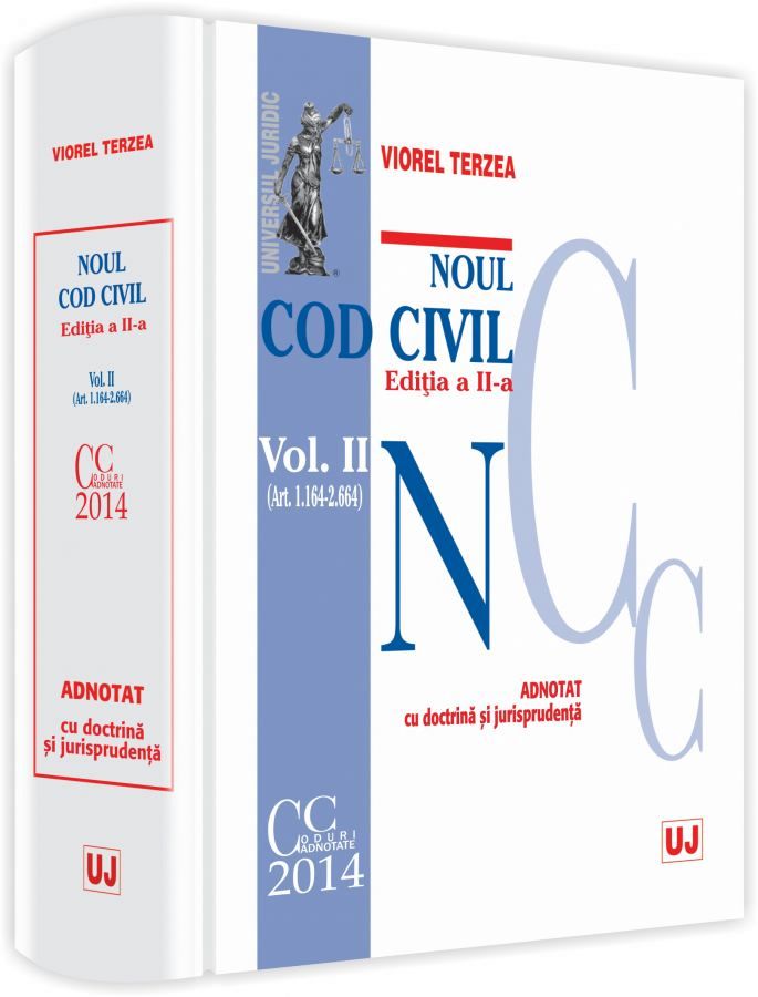 Noul Cod civil. Vol.2 (Art. 1.164-2.664). Adnotat cu doctrina si jurisprudenta Ed.2 - Viorel Terzea