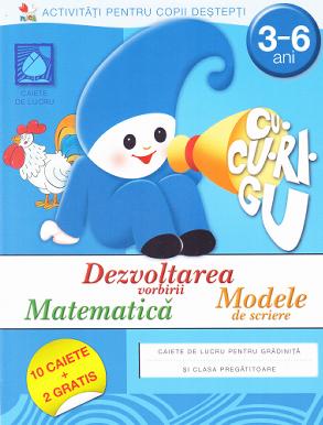 Pachet Caiete de lucru (12 caiete) - Matematica. Dezvoltarea Vorbirii. Scriere 3+, 4+, 5+, 6+