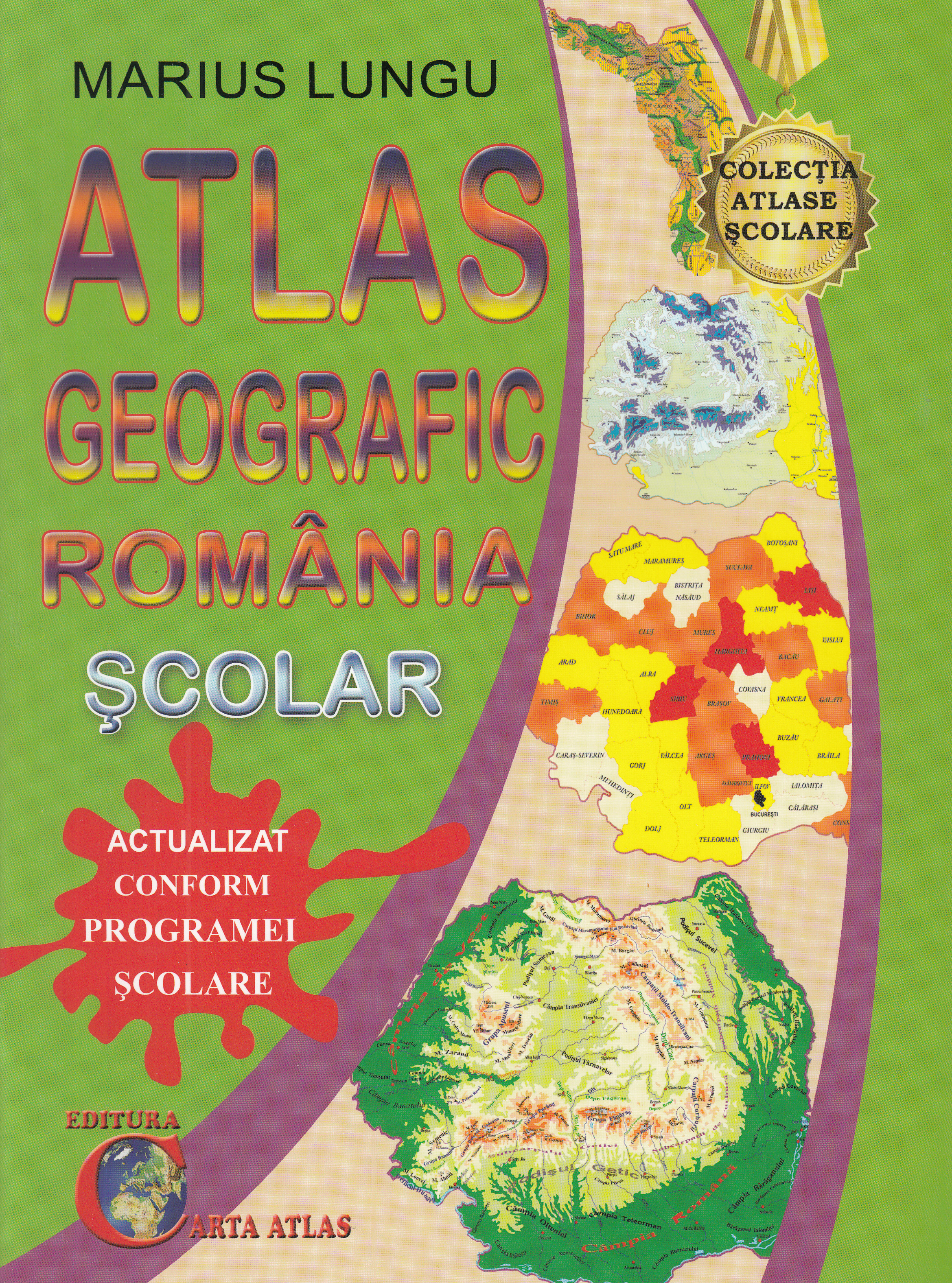 Atlas geografic Romania scolar - Marius Lungu