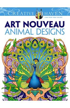 Creative Haven Art Nouveau Animal Designs Coloring Book