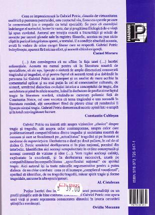 Viziune si spirit tragic in literatura romana a secolului XX - Gabriel Petric