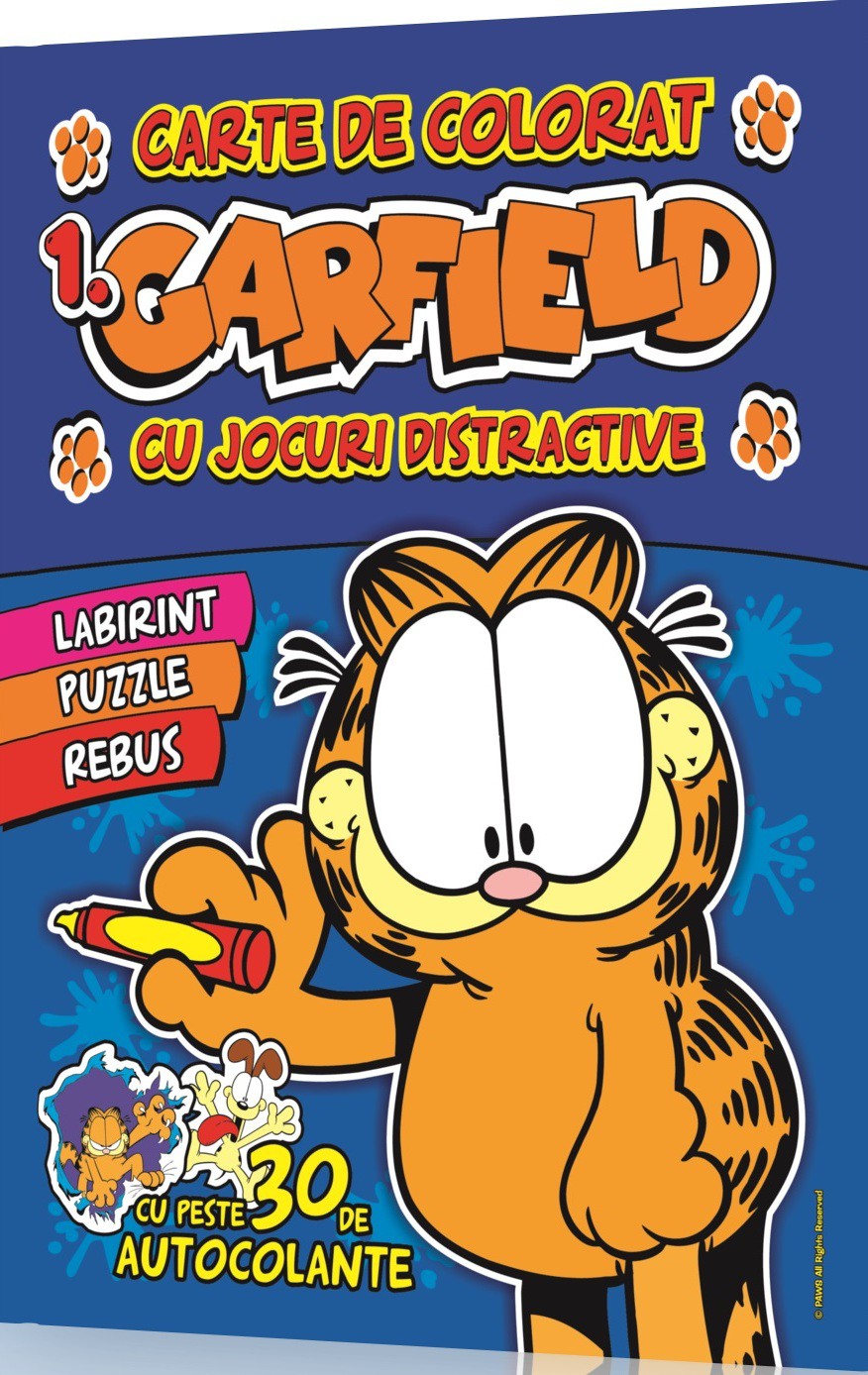 Garfield vol.1: Carte de colorat cu jocuri distractive