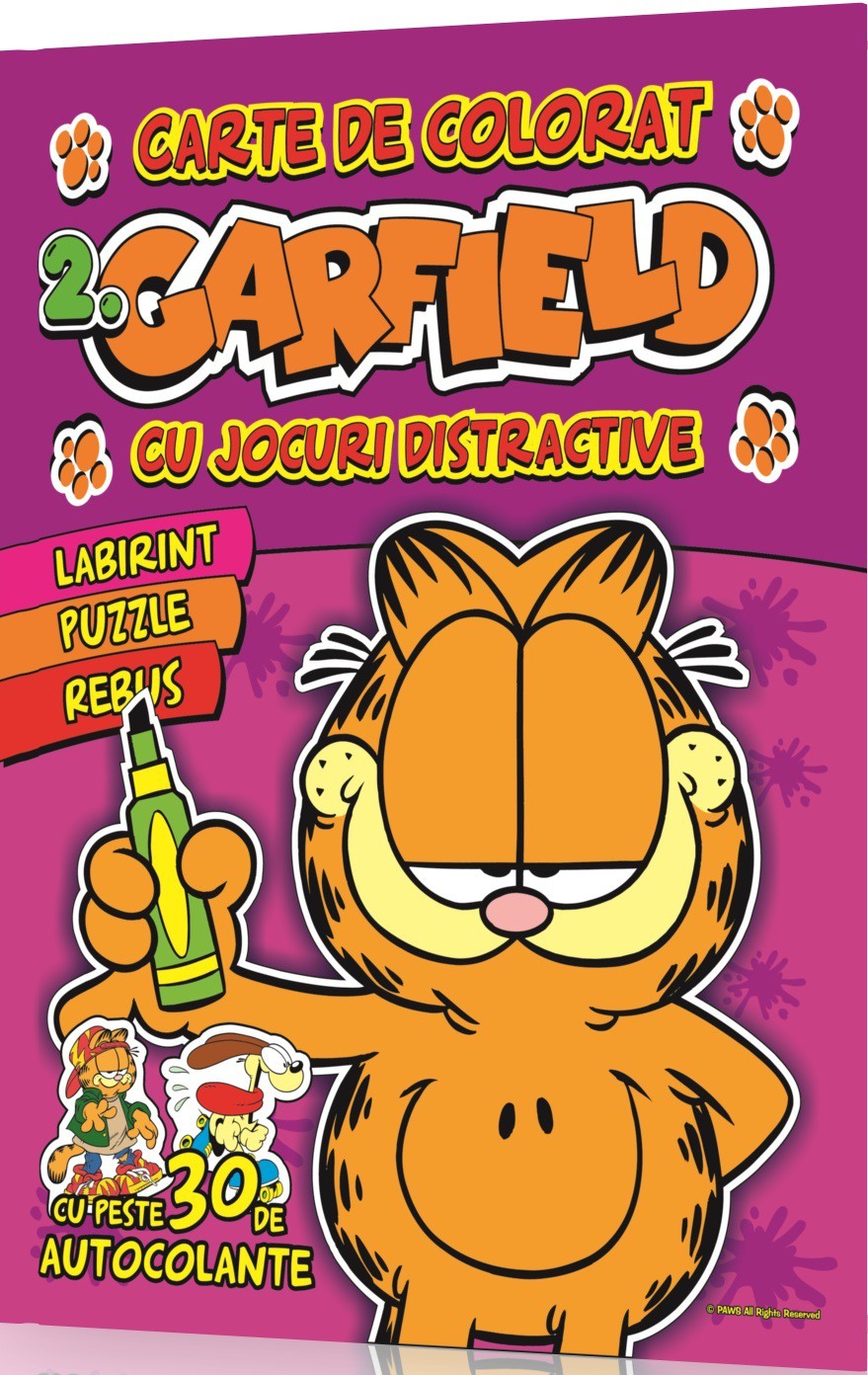 Garfield vol.2: Carte de colorat cu jocuri distractive