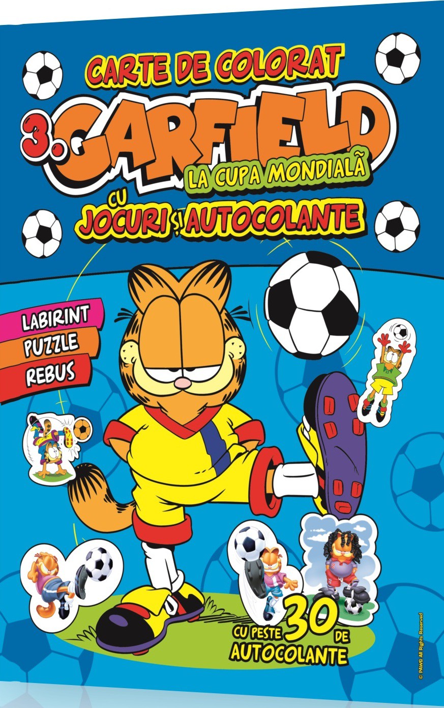 Garfield vol.3: Carte de colorat cu jocuri distractive