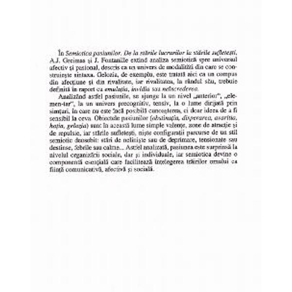 Semiotica pasiunilor - Algirdas J. Greimas, Jacques Fontanille