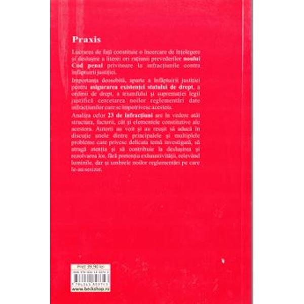 Infractiuni contra infaptuirii justitiei - H. Diaconescu, E. Raducanu