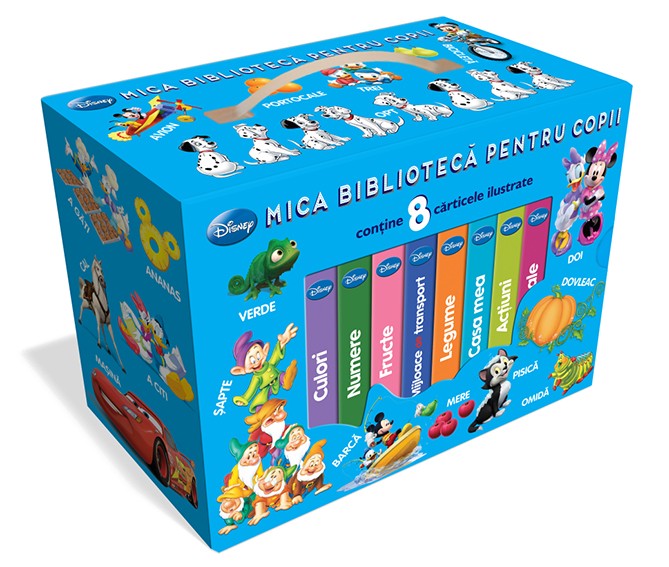 Mica biblioteca pentru copii (contine 8 carticele ilustrate)