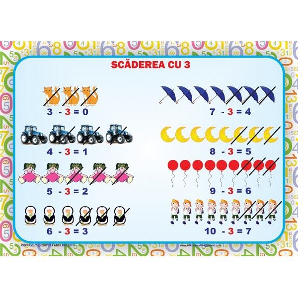 Set 8 planse: Scaderea cu 0-10