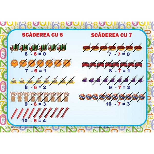 Set 8 planse: Scaderea cu 0-10
