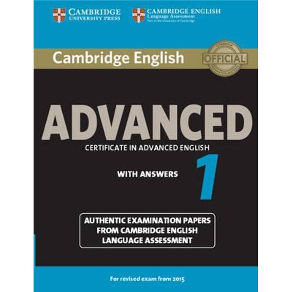 Cambridge English Advanced 1 for Revised Exam from 2015 Stud