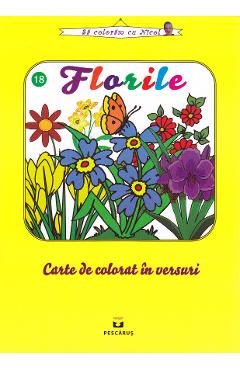 Poza produsului Florile - Carte de colorat in versuri