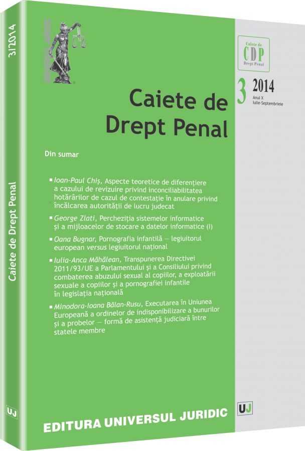 Caiete De Drept Penal 3/2014