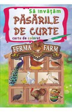 Poza produsului Sa invatam pasarile de curte. Carte de colorat