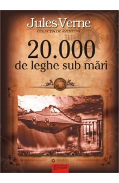 Coperta cărții '20000 de leghe sub mări - Jules Verne'