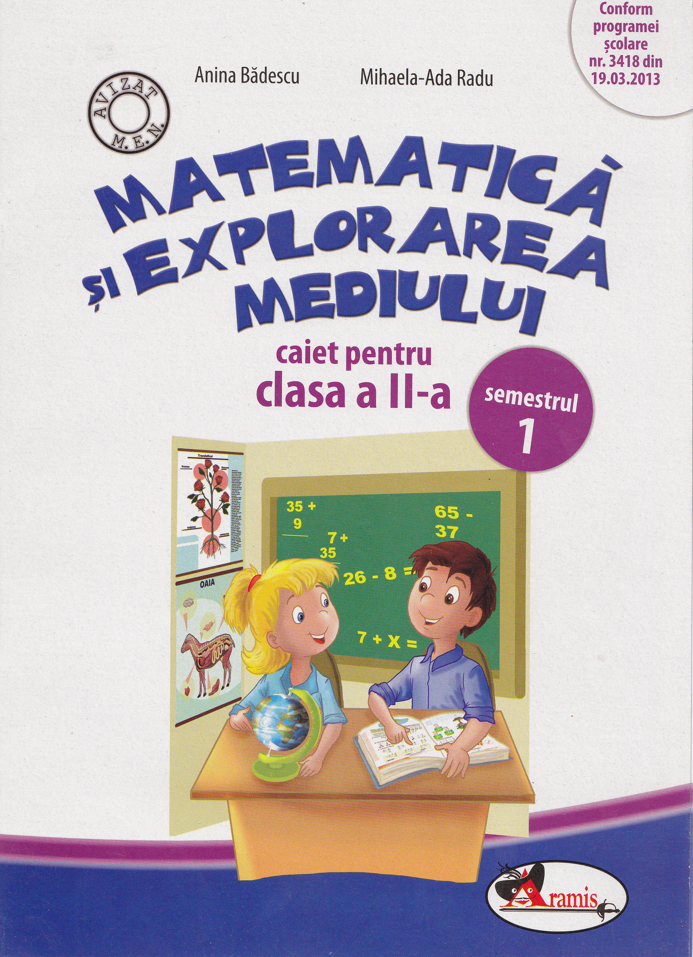 Matematica si explorarea mediului clasa 2 caiet sem.1 - Anina Badescu