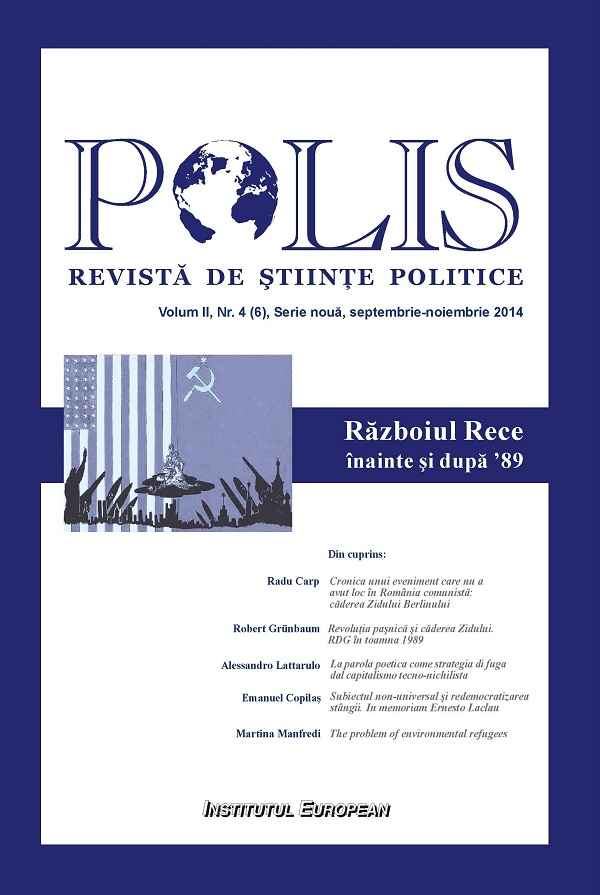 Polis Vol.2 Nr.4 Septembrie-Noiembrie 2014. Revista de stiinte politice