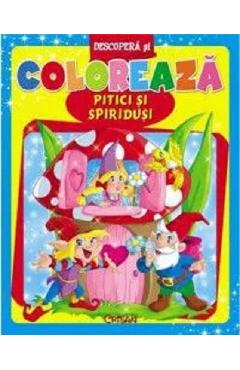 Coperta cărții 'Descoperă și colorează pitici și spiriduși'