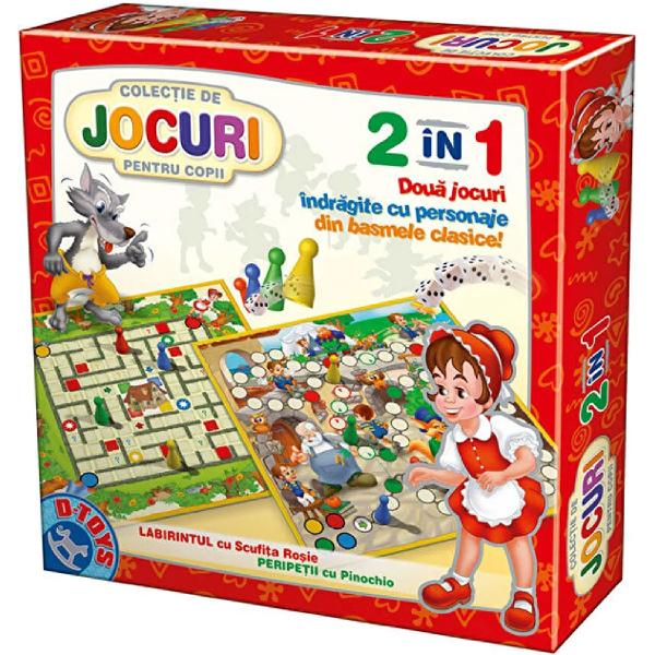 Joc 2 in 1: Labirintul cu Scufita Rosie + Peripetii cu Pinochio