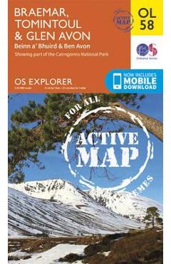 Coperta cărții 'Braemar, Tomintoul & Glen Avon, Beinn a' Bhuird & Ben Avon'