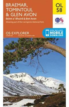 Coperta cărții 'Braemar, Tomintoul & Glen Avon, Beinn a' Bhuird & Ben Avon'