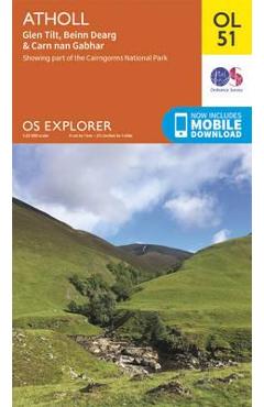 Coperta cărții 'Atholl, Glen Tilt, Beinn Dearg & Carn nan Gabhar'