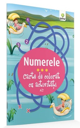 Numerele - Carte de colorat cu activitati