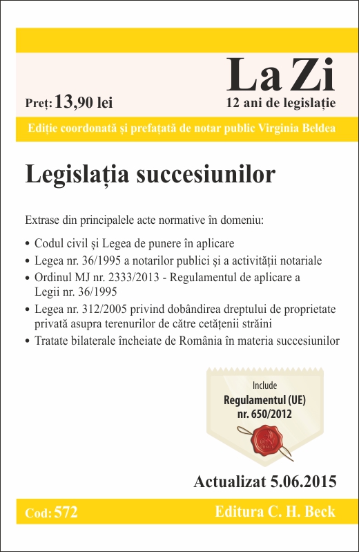 Legistatia Succesiunilor - Act 5.06.2015