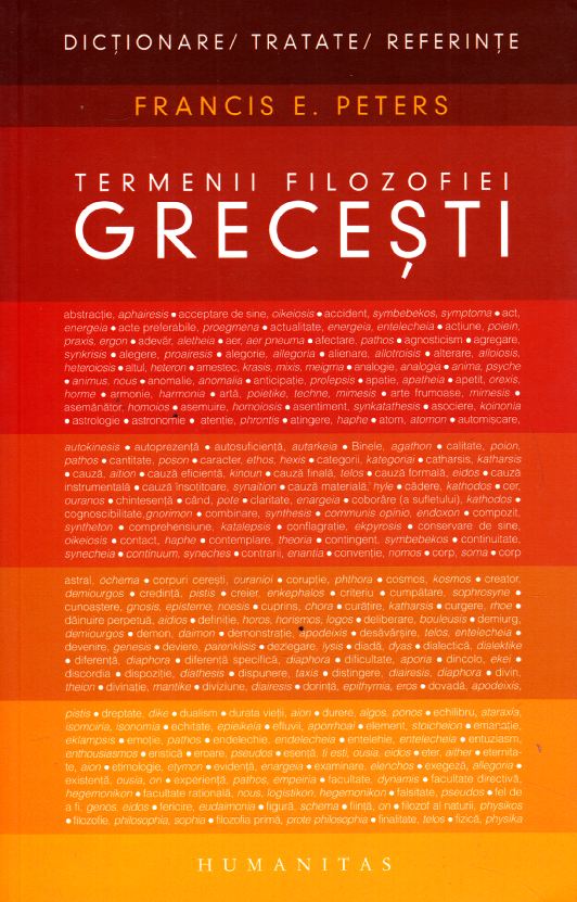 Coperta cărții 'Termenii filozofiei grecesti - Francis E. Peters'