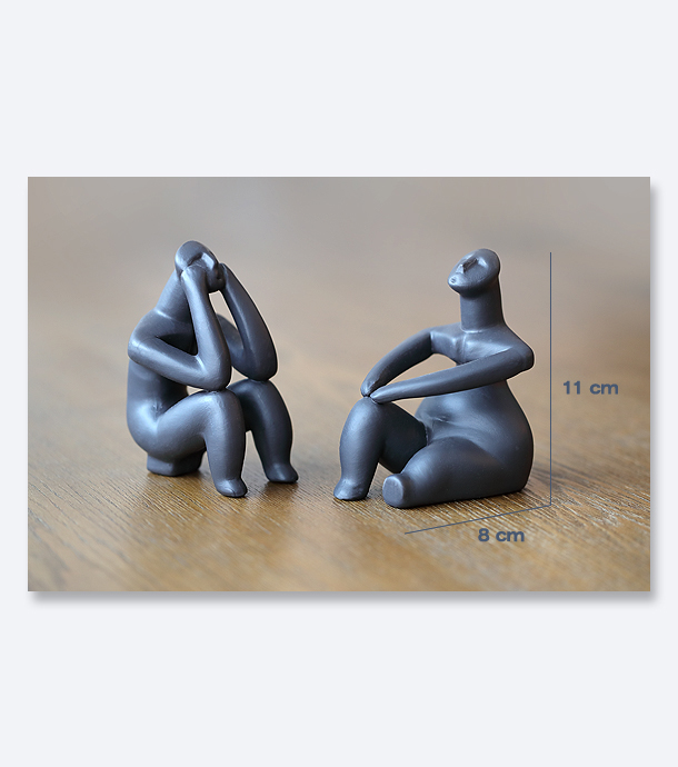 Grup statuar - Ganditorul si Femeia sezand - George Avanu