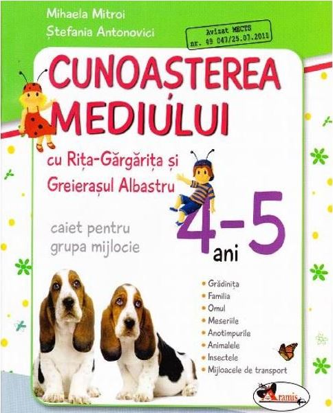 4-5 Ani cunoasterea mediului cu Rita-Gargarita caiet pentru grupa mijlocie - Mihaela Mitroi, Stefani