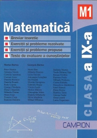 Matematica clasa a 9-a M1. Breviar Teoretic - Marius Burtea, Georgeta Burtea