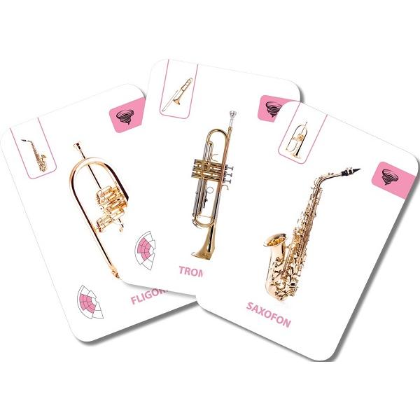 Instrumente muzicale. Carti de joc educative