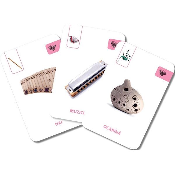 Instrumente muzicale. Carti de joc educative